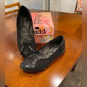 Mudd Black Lace-Up Flats